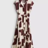 Kurzärmeliges Midi-Shirt-Kleid Kurzärmeliges Midi-Shirt-Kleid