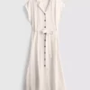 Kurzärmeliges Midi-Shirt-Kleid