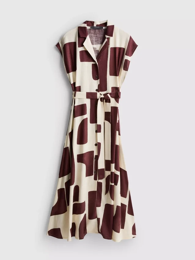 Kurzärmeliges Midi-Shirt-Kleid Kurzärmeliges Midi-Shirt-Kleid