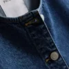 Kurzärmeliges Oberteil aus Baumwoll-Denim mit tailliertem Schnitt