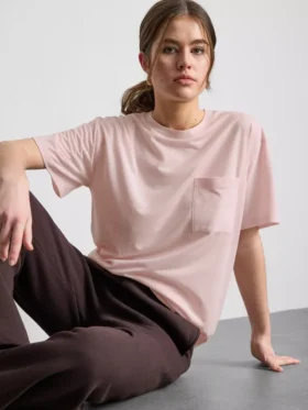 Langarm-T-Shirt mit Rundhalsausschnitt