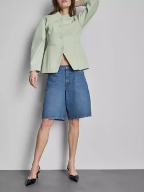 Lange Bermudashorts aus Baumwoll-Denim
