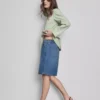 Lange Bermudashorts aus Baumwoll-Denim Lange Bermudashorts aus Baumwoll-Denim