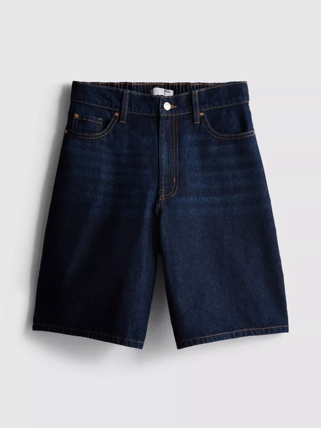 Lange Bermudashorts aus Baumwoll-Denim Lange Bermudashorts aus Baumwoll-Denim