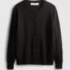 Langärmelige Strickjacke mit Rundhalsausschnitt Langärmelige Strickjacke mit Rundhalsausschnitt