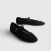 Lasergeschnittene Mary-Jane-Flache Schuhe