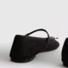 Lasergeschnittene Mary-Jane-Flache Schuhe
