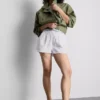 Laufshorts aus Baumwoll-Denim Laufshorts aus Baumwoll-Denim