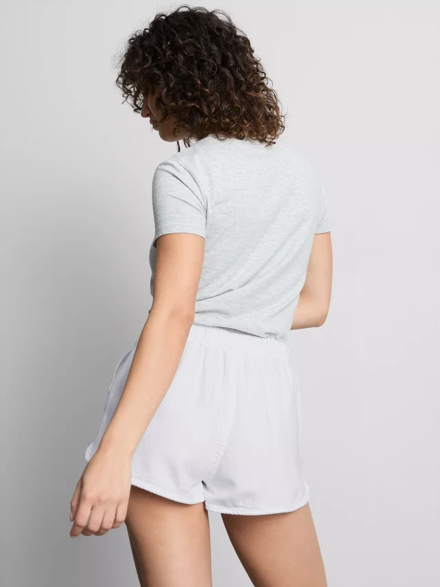 Laufshorts aus Baumwoll-Denim Laufshorts aus Baumwoll-Denim