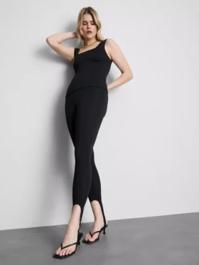 Leggings aus Krepp mit Steg