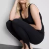 Leggings aus Krepp mit Steg