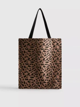 Leopardenmuster-Canvas-Tragetasche