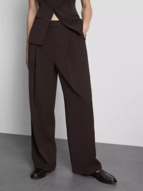 Lila Hose mit geradem Bein