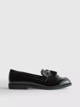 Loafer in breiter Passform aus Lackleder