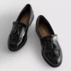 Loafer in breiter Passform aus Lackleder