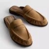 Loafer-Sandalen aus Kunstwildleder