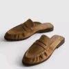 Loafer-Sandalen aus Kunstwildleder