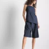 Locker sitzende Bermudashorts mit Struktur Locker sitzende Bermudashorts mit Struktur