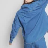 Locker sitzendes Baumwoll-Denim-Hemd mit Knopfleiste Locker sitzendes Baumwoll-Denim-Hemd mit Knopfleiste
