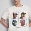 Locker sitzendes Gorillaz-Musik-T-Shirt mit Grafikprint Locker sitzendes Gorillaz-Musik-T-Shirt mit Grafikprint