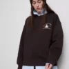Locker sitzendes Sweatshirt aus Baumwollmischung mit Aufdruck Locker sitzendes Sweatshirt aus Baumwollmischung mit Aufdruck
