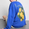 Locker sitzendes Sweatshirt in Zitronengelb mit hohem Baumwollanteil Locker sitzendes Sweatshirt in Zitronengelb mit hohem Baumwollanteil