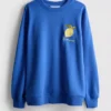 Locker sitzendes Sweatshirt in Zitronengelb mit hohem Baumwollanteil Locker sitzendes Sweatshirt in Zitronengelb mit hohem Baumwollanteil