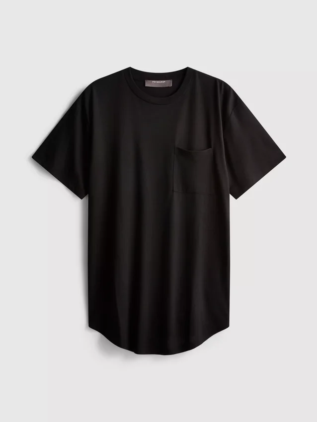 Longline-T-Shirt mit aufgesetzter Tasche Longline-T-Shirt mit aufgesetzter Tasche