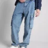 Lose Cargo-Jeans mit mittlerer Leibhöhe Lose Cargo-Jeans mit mittlerer Leibhöhe