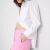 Lounge-Shorts aus Baumwolle mit geschlitztem Saum Lounge-Shorts aus Baumwolle mit geschlitztem Saum
