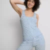 „Love to Lounge“ – geripptes, gestreiftes Schlafanzug-Cami-Top „Love to Lounge“ – geripptes, gestreiftes Schlafanzug-Cami-Top