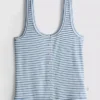 „Love to Lounge“ – geripptes, gestreiftes Schlafanzug-Cami-Top „Love to Lounge“ – geripptes, gestreiftes Schlafanzug-Cami-Top