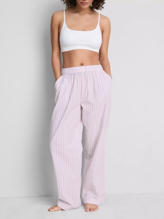 Love to Lounge – gestreifte Schlafhose mit geradem Bein Love to Lounge – gestreifte Schlafhose mit geradem Bein