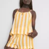 „Love to Lounge“ – gestreiftes Schlafanzug-Top mit Rüschen „Love to Lounge“ – gestreiftes Schlafanzug-Top mit Rüschen