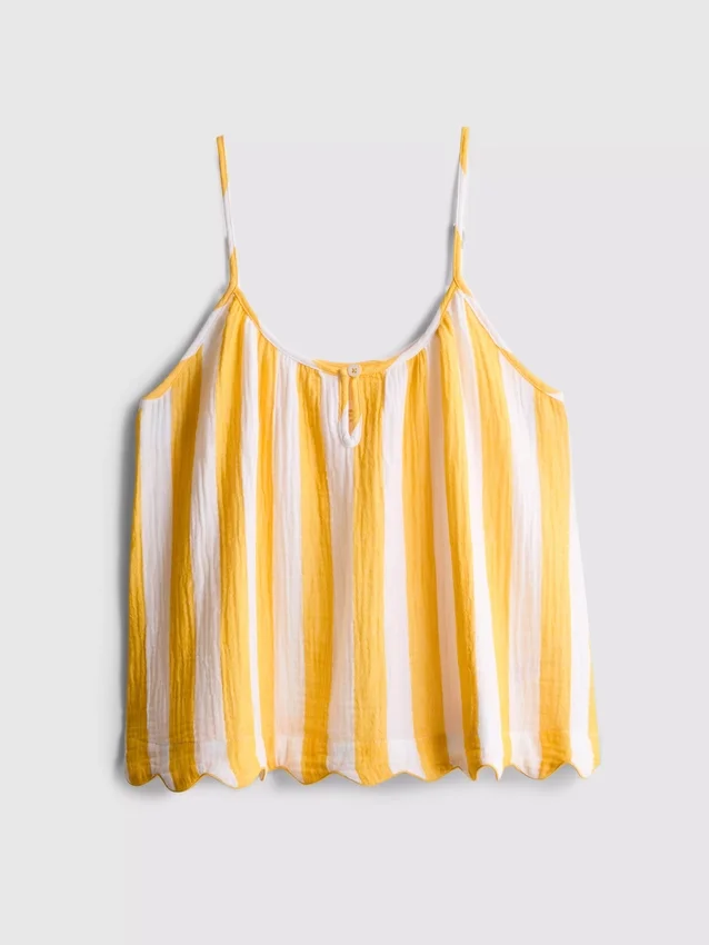 „Love to Lounge“ – gestreiftes Schlafanzug-Top mit Rüschen „Love to Lounge“ – gestreiftes Schlafanzug-Top mit Rüschen