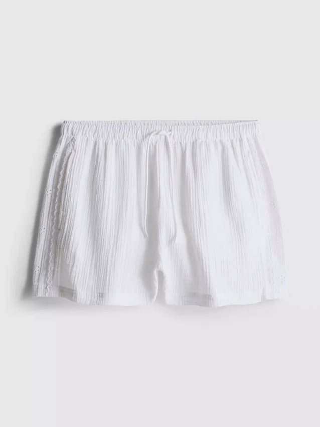 „Love to Lounge“ – gewebte Schlafanzug-Shorts aus Baumwolle „Love to Lounge“ – gewebte Schlafanzug-Shorts aus Baumwolle