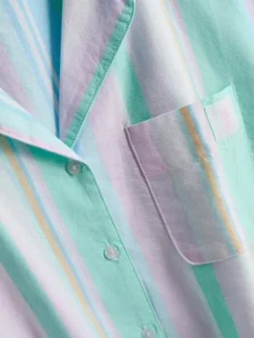 Love to Lounge-Pyjamahemd zum Entspannen: kurz geschnitten, pastellgestreift Love to Lounge-Pyjamahemd zum Entspannen: kurz geschnitten, pastellgestreift