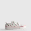Low-Top-Sneaker aus Canvas mit Blumenmuster