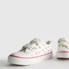 Low-Top-Sneaker aus Canvas mit Blumenmuster