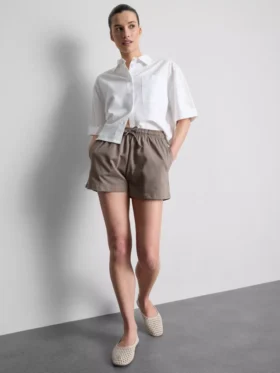 Lässige Shorts aus Baumwolle mit Kordelzug