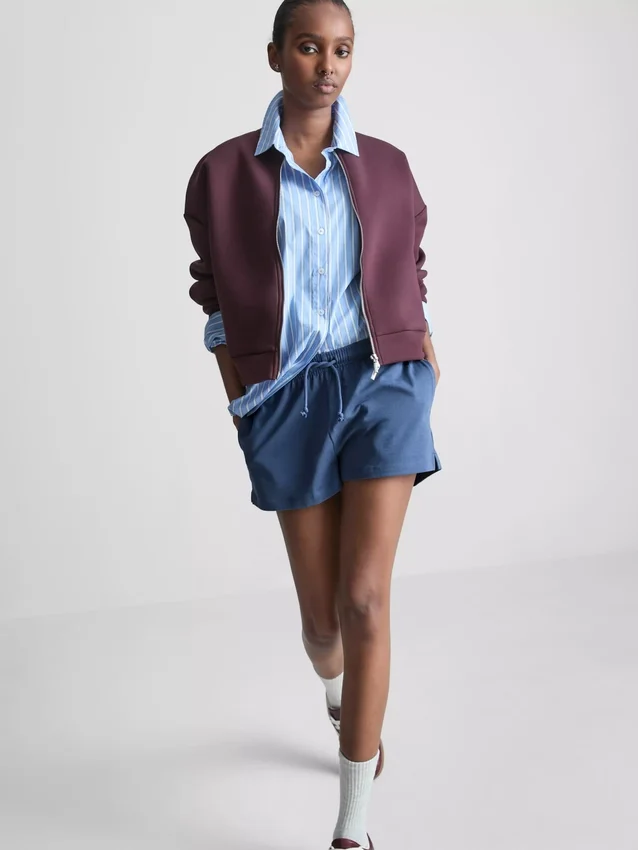 Lässige Shorts aus Baumwolle mit Kordelzug Lässige Shorts aus Baumwolle mit Kordelzug