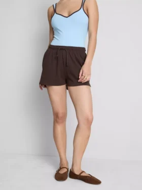 Lässige Shorts aus Baumwolle mit Kordelzug