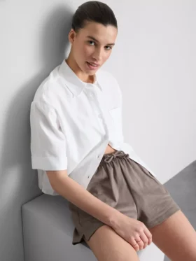 Lässige Shorts aus Baumwolle mit Kordelzug