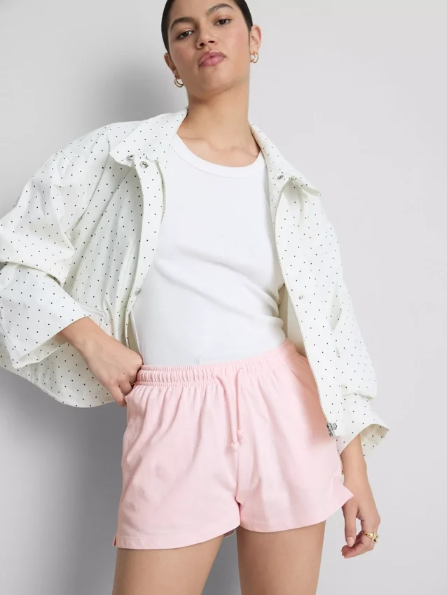 Lässige Shorts aus Baumwolle mit Kordelzug Lässige Shorts aus Baumwolle mit Kordelzug