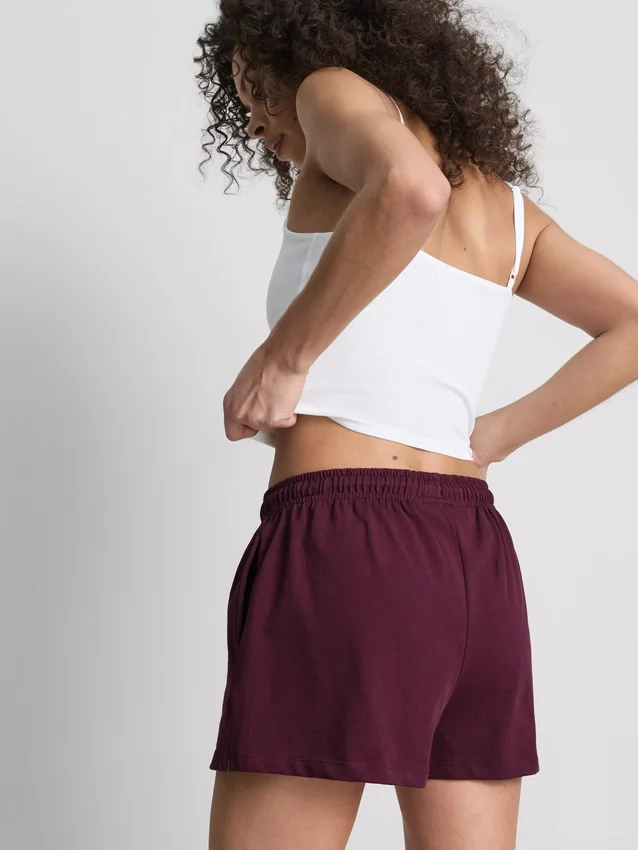 Lässige Shorts aus Baumwolle mit Kordelzug Lässige Shorts aus Baumwolle mit Kordelzug