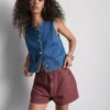 Lässige Shorts aus Baumwolle mit Kordelzug und Perlenverzierung