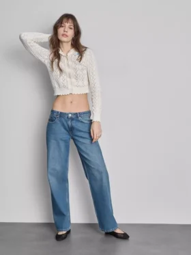 Lässige Straight-Leg-Jeans mit niedriger Leibhöhe