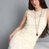 Maxikleid aus Stretch-Spitze Maxikleid aus Stretch-Spitze