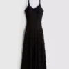 Maxikleid mit V-Ausschnitt und Spitze Maxikleid mit V-Ausschnitt und Spitze