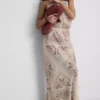 Maxirock aus bedrucktem Satin mit Schrägschnitt von Paula Echevarría Maxirock aus bedrucktem Satin mit Schrägschnitt von Paula Echevarría